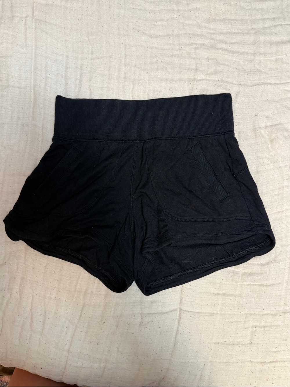 Athleta Black High-Rise XXS Lounge Shorts